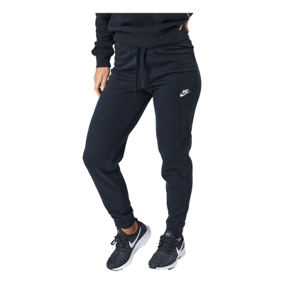 Sportswear Club Fleece Women's Mid-Rise Pants BLACK/WHITE