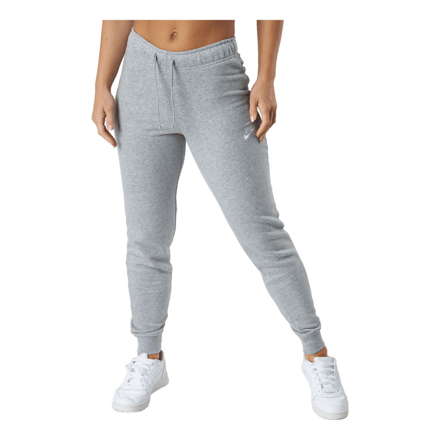 Sportswear Club Fleece Women's Mid-Rise Pants DK GREY HEATHER/WHITE