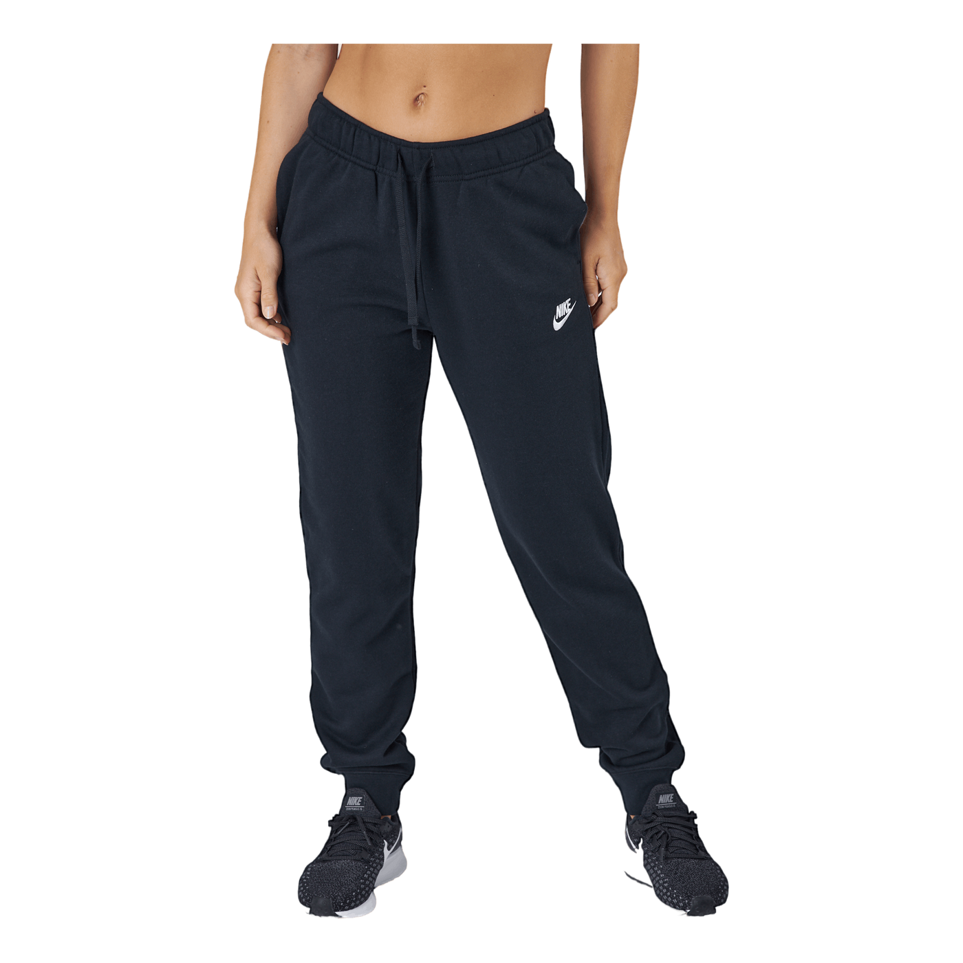 Sportswear Club Fleece Women's Mid-Rise Joggers BLACK/WHITE