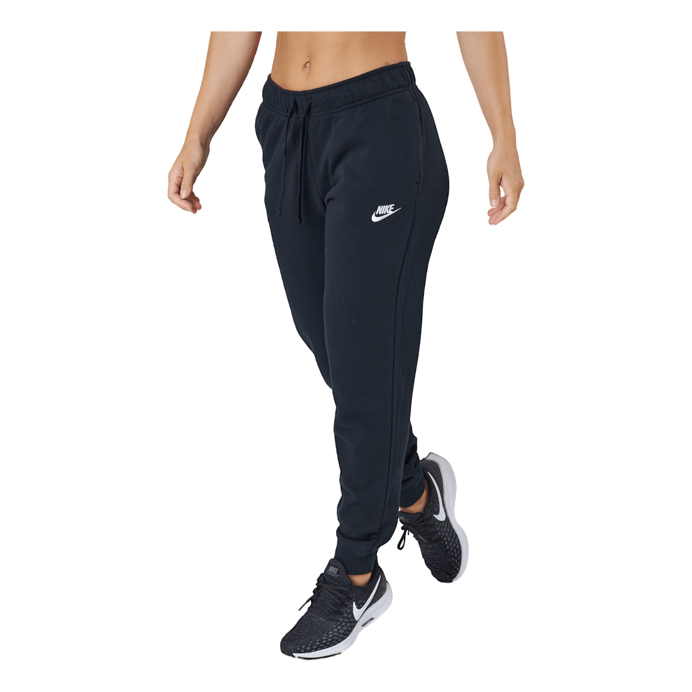 Sportswear Club Fleece Women's Mid-Rise Joggers BLACK/WHITE