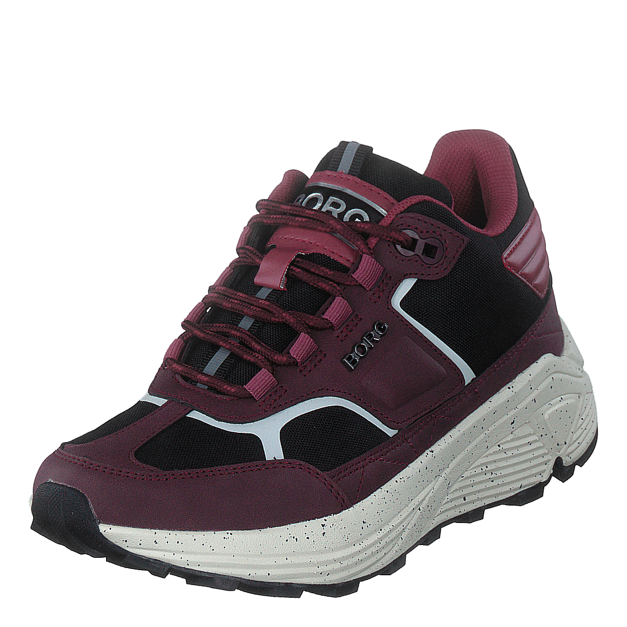 R1300 Mid Blk Spk W Burgundy-black