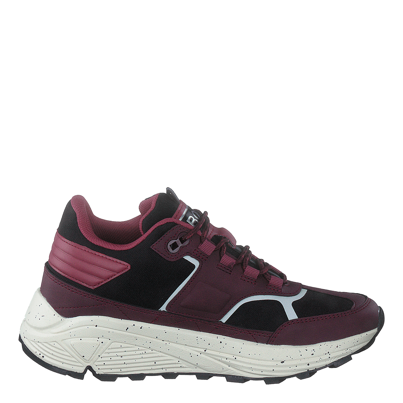 R1300 Mid Blk Spk W Burgundy-black