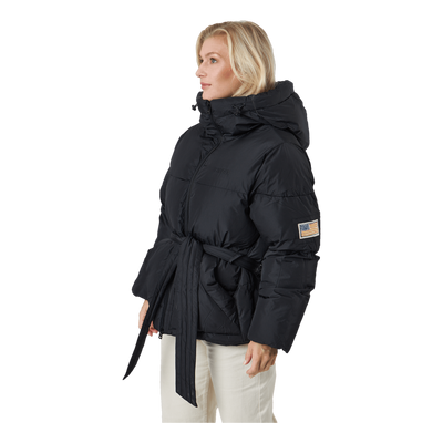 Beltet Short Padded Hood Jacke Black