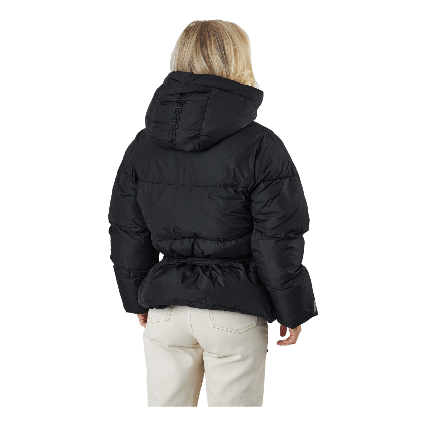 Beltet Short Padded Hood Jacke Black