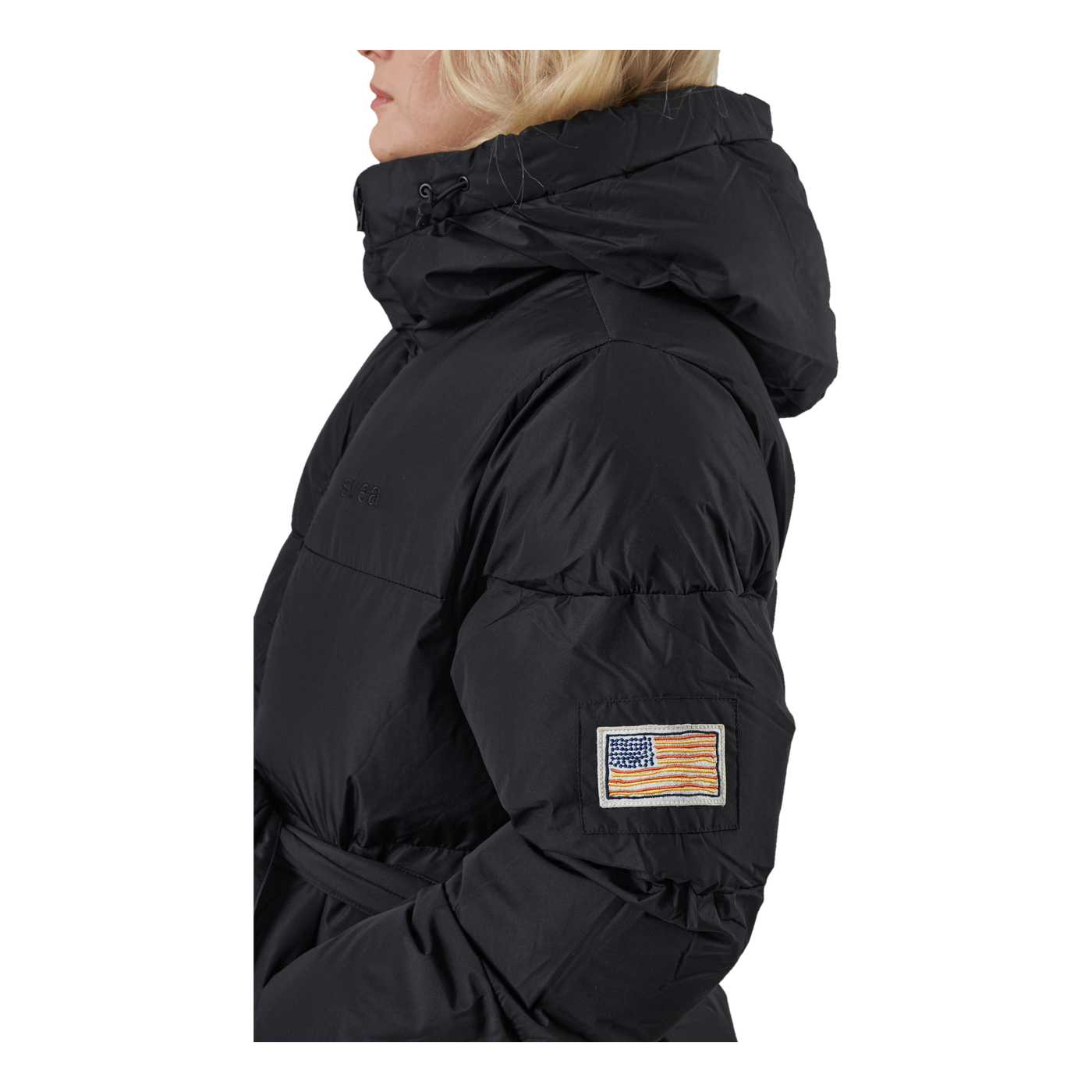 Beltet Short Padded Hood Jacke Black