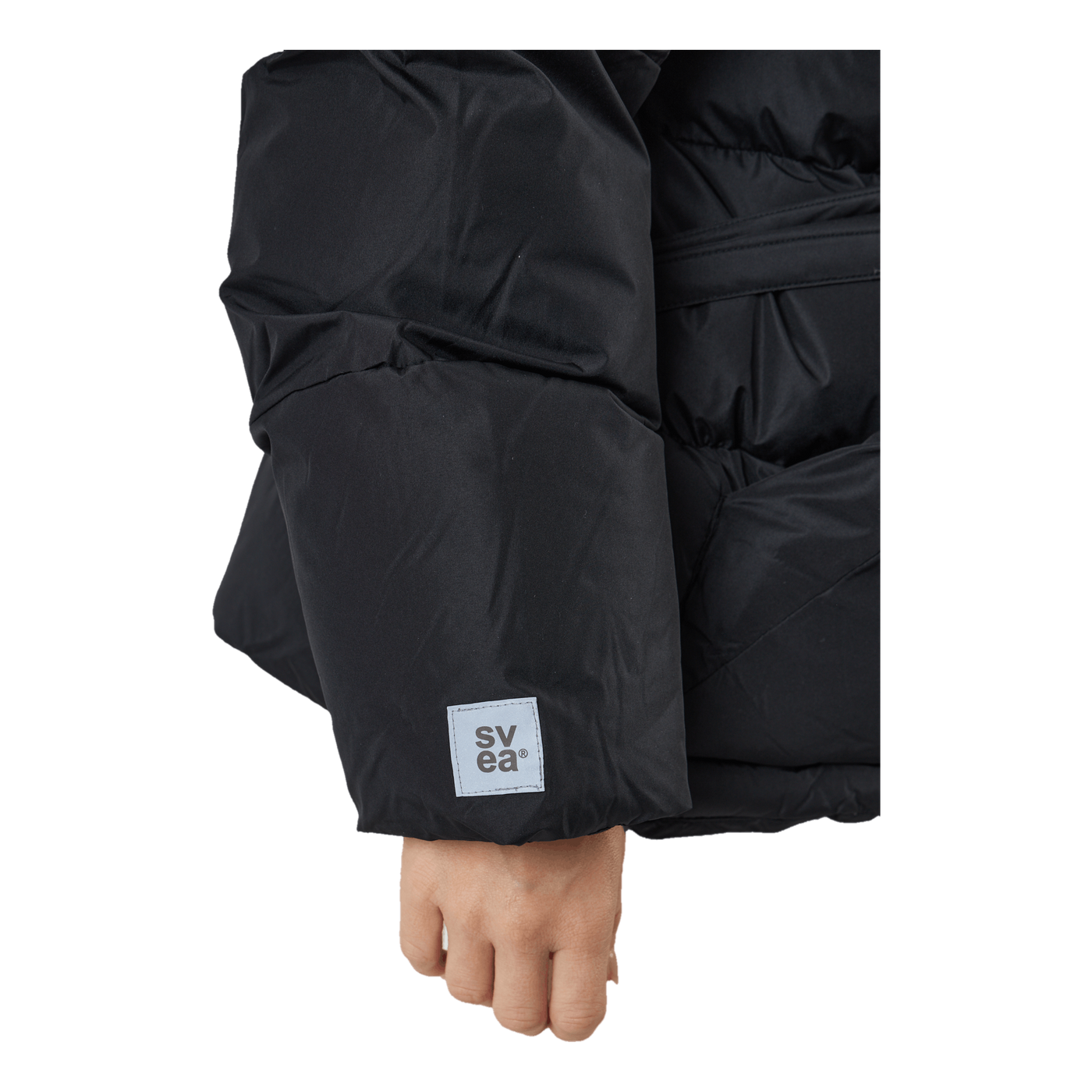 Beltet Short Padded Hood Jacke Black