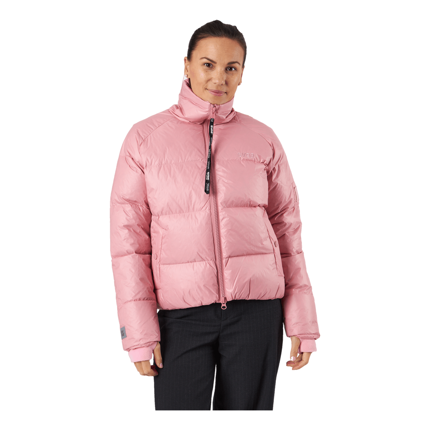 Volume Puffer Jacket Pink Edge