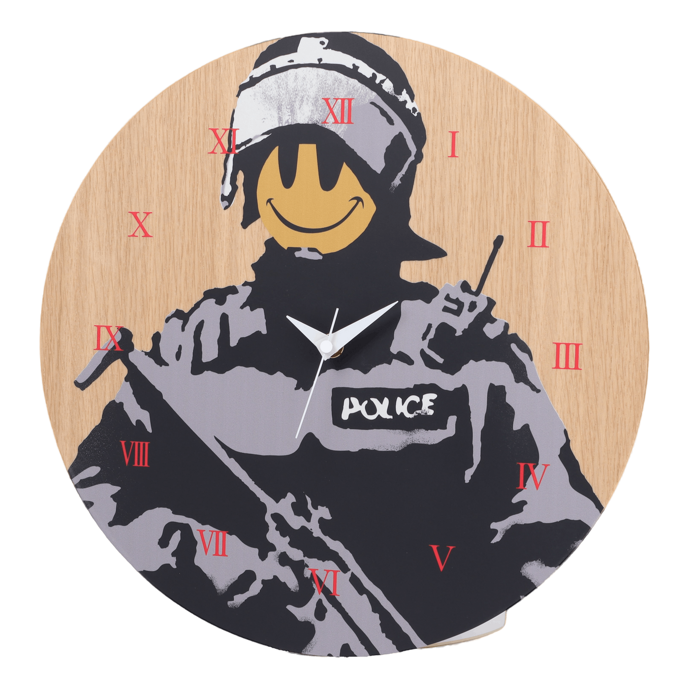 Wall Clock Riot Cop Made By Ka Multi