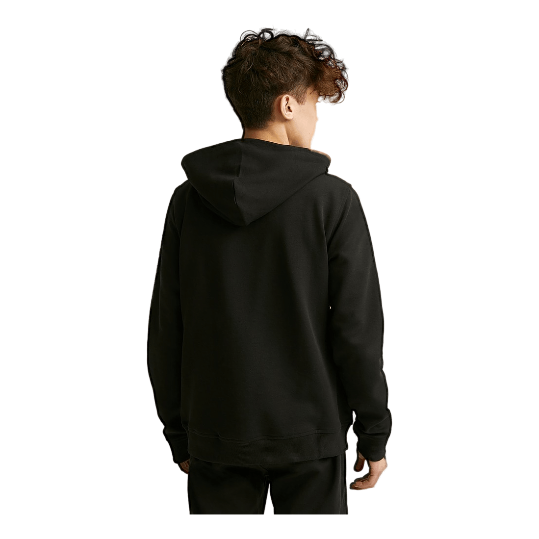 Tonal Aw Double Collar Hoodie Black