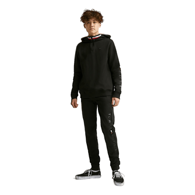 Tonal Aw Double Collar Hoodie Black