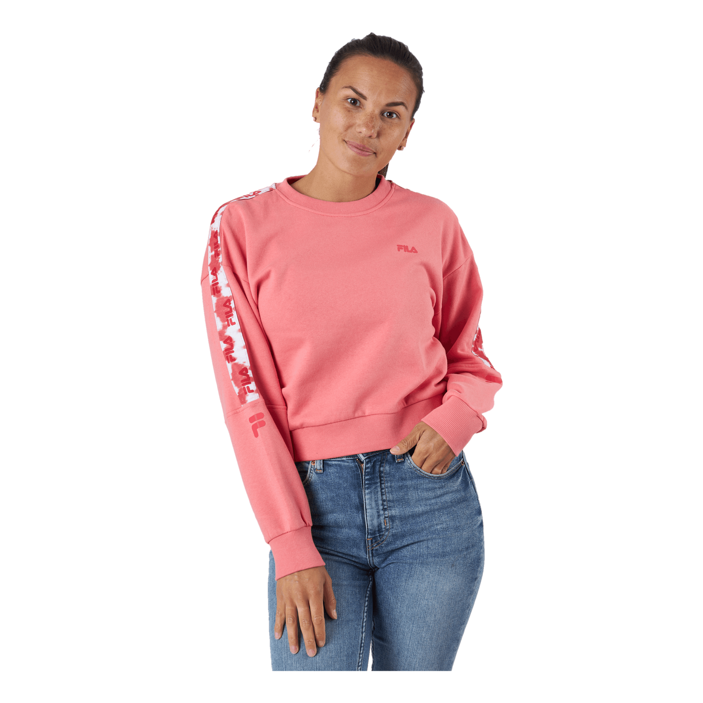 Bettens Cropped Crew Sweat 40021 - Tea Rose