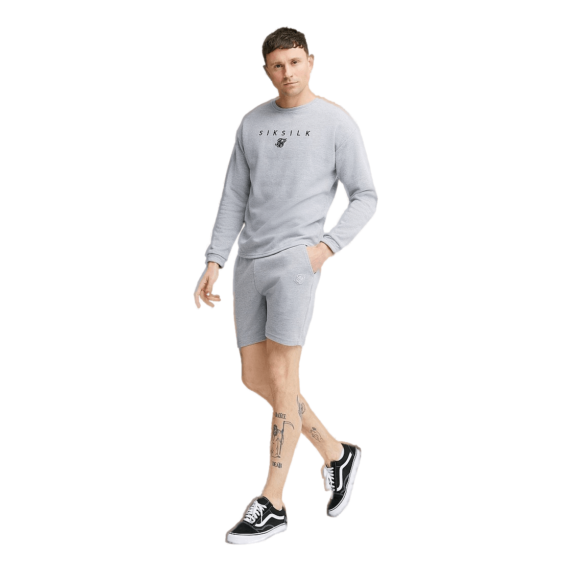 Pantaloncini Uomo SikSilk Relaxed Status - Taglia 32 (M), Grigio, Vita Media, Nuovi Con Etichette