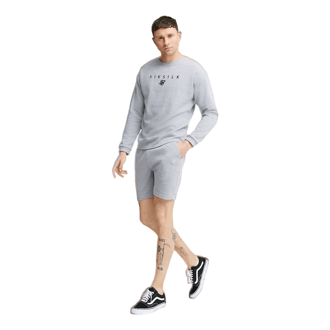 Essential Rib Relaxed Shorts Grey Marl