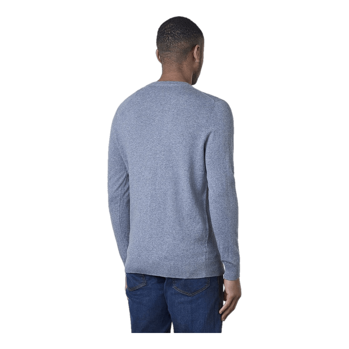 Cotton Merino V Neck Jumper Mid