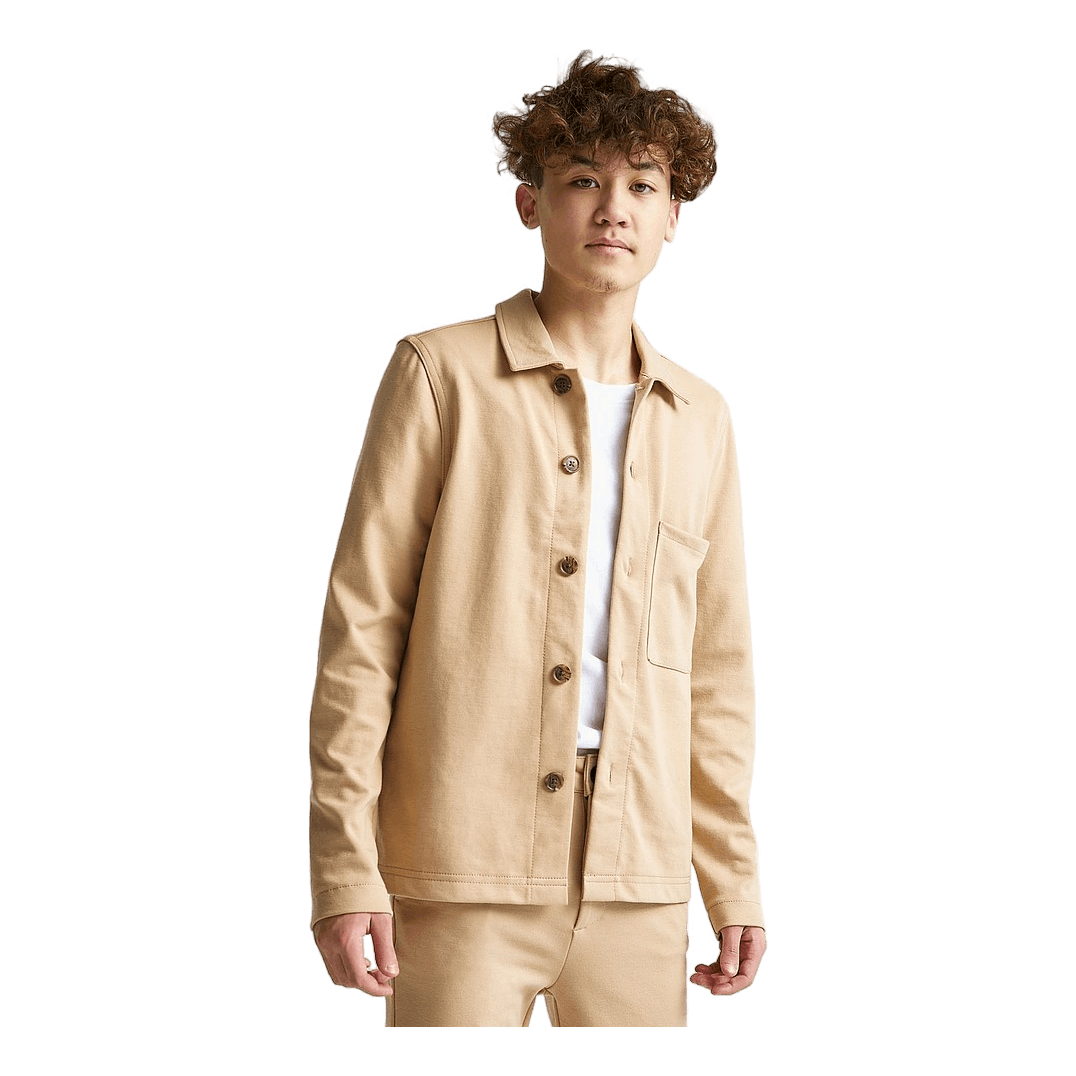 Soft Relaxed Overshirt Beige