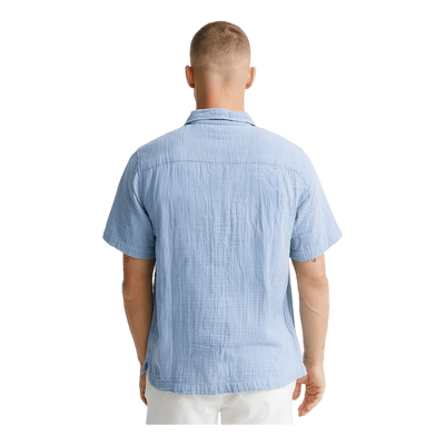 Soft Half Placket Shirt Lt Blue