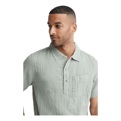 Soft Half Placket Shirt Dk Mint