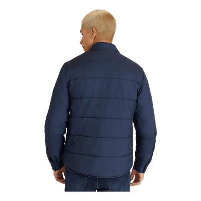 Crinkle Nylon Shirt Jacket Calvin Navy