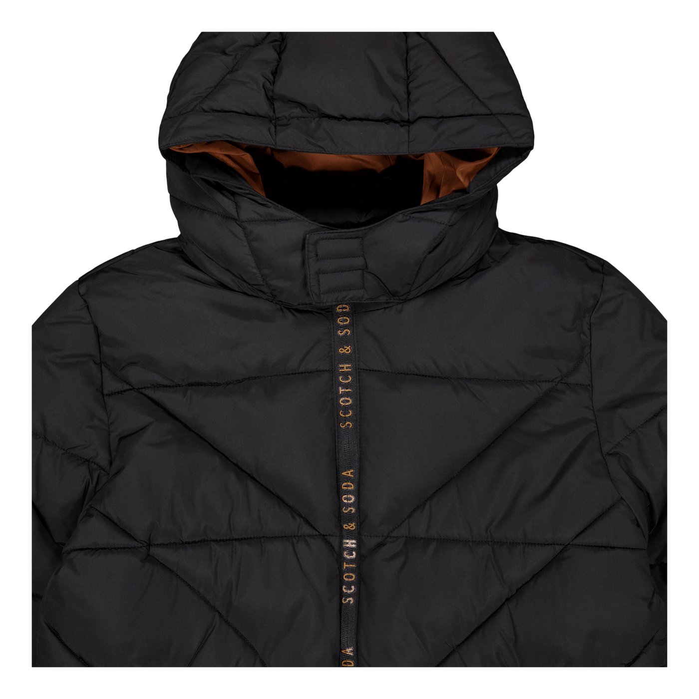 Water-repellent Hooded Jacket  Black