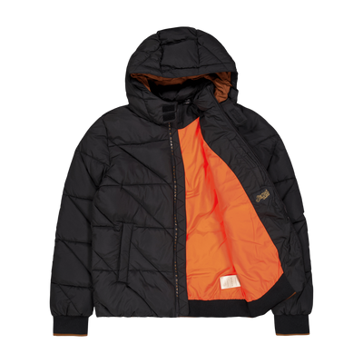 Water-repellent Hooded Jacket  Black