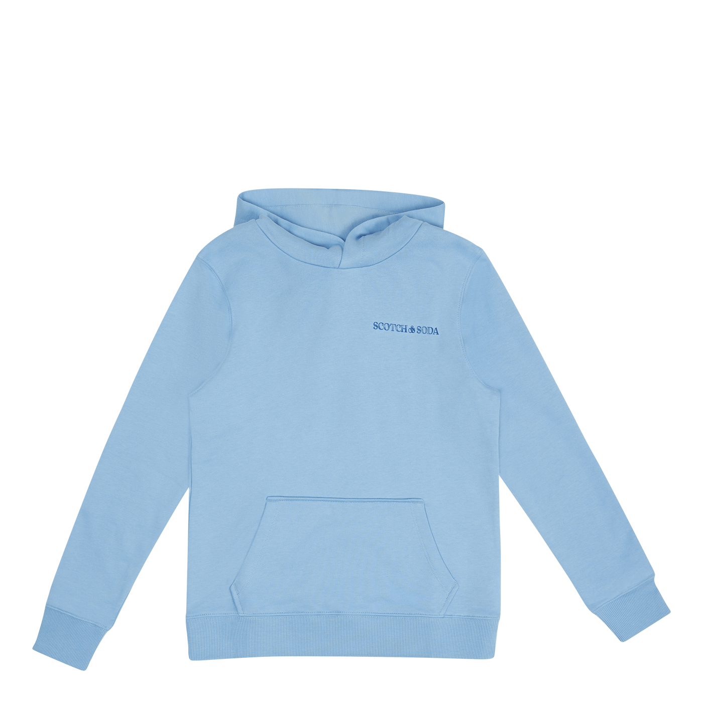 Scotch Soda Hoodie In Organic Cotton Lake Blue –
