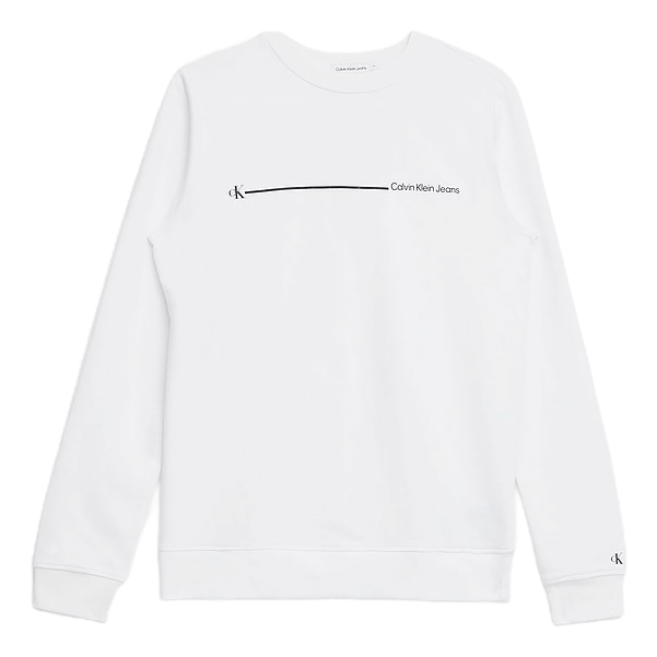 Raised Lined Logo Sweatshirt Yaf - Bright White