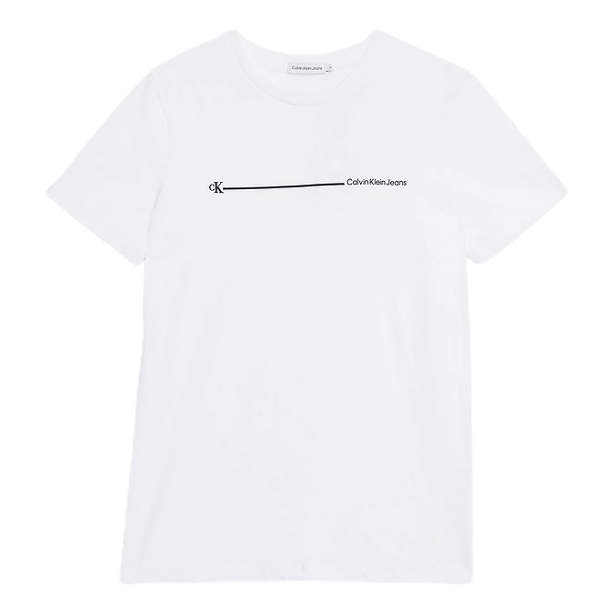 Raised Lined Logo T-shirt Yaf - Bright White