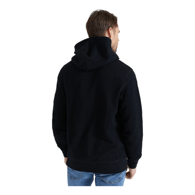 Monologo Sleeve Badge Hoodie Bae