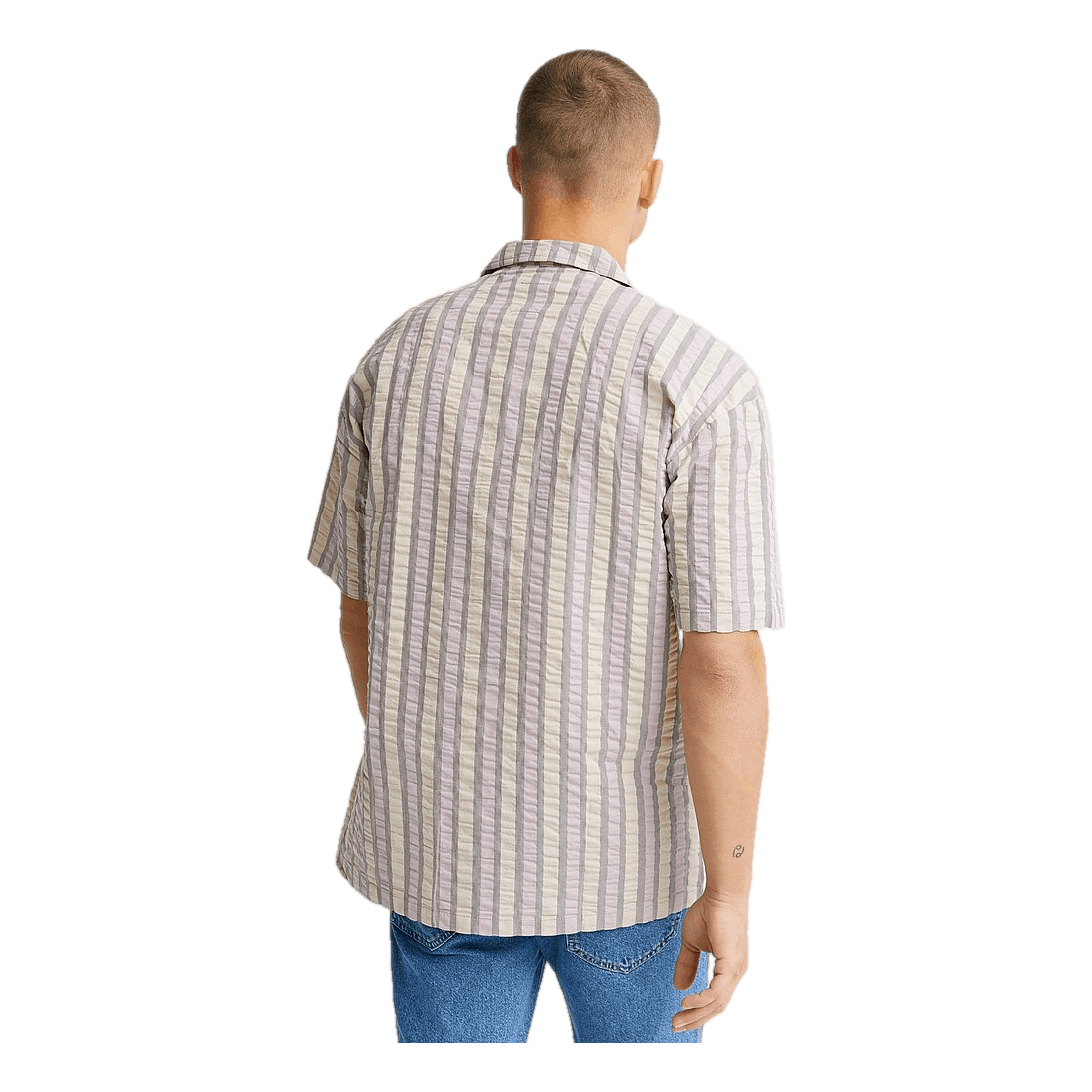 Otto Shirt Cloud Grey Stripe