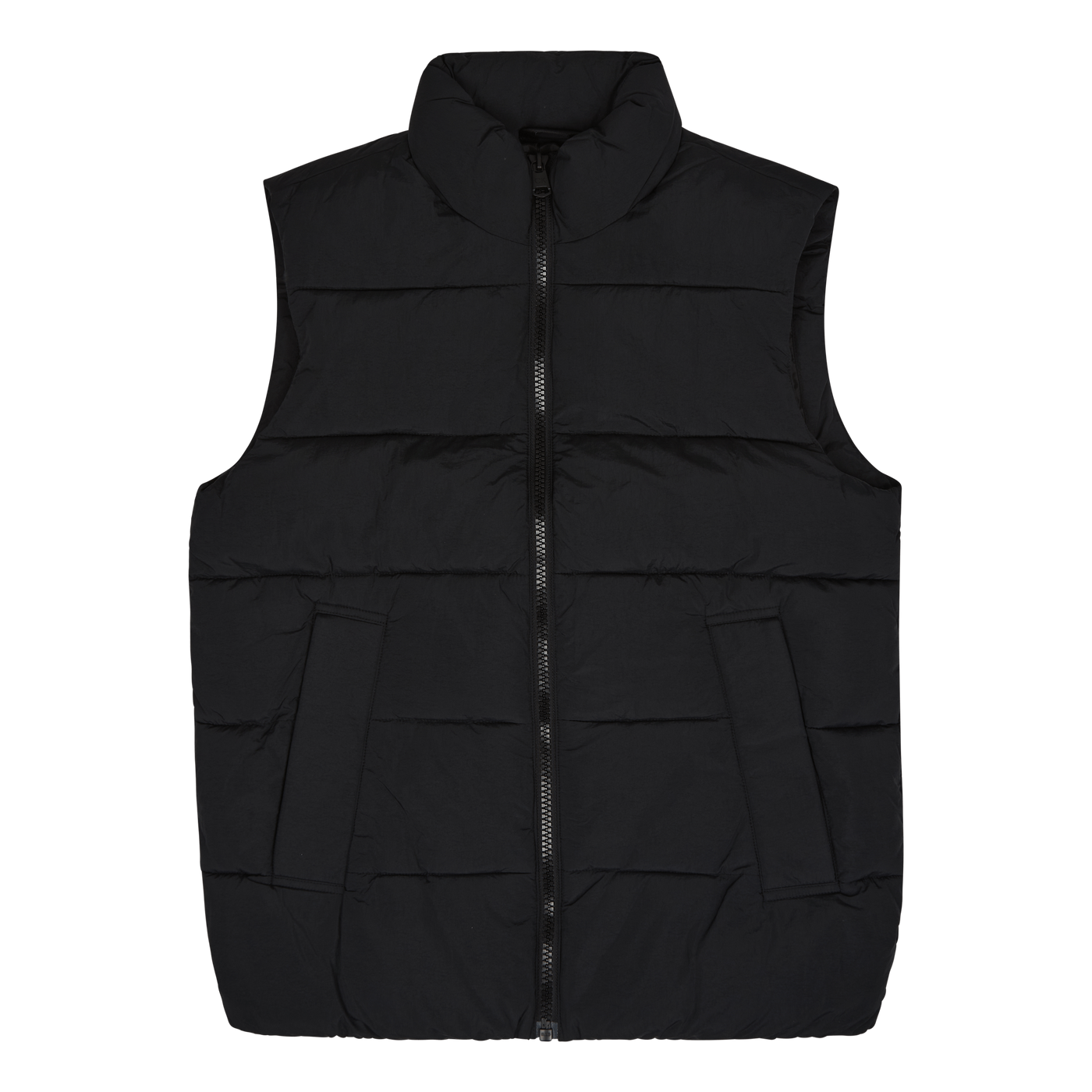 Crinkle Nylon Puffer Vest Beh