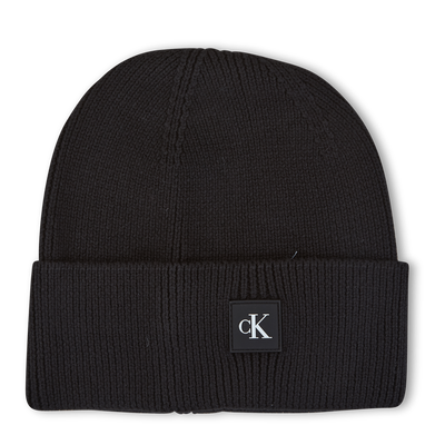 Calvin Klein Monogram Rubber Patch Beanie Bds