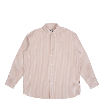 State Poplin Shirt Nougat Stripe Bloom