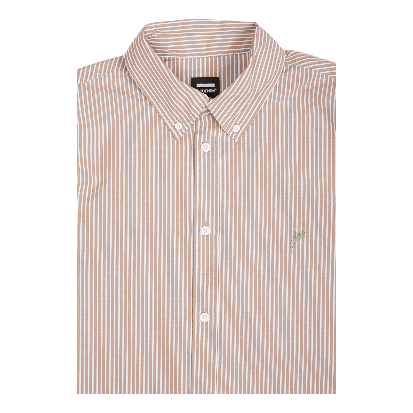 State Poplin Shirt Nougat Stripe Bloom