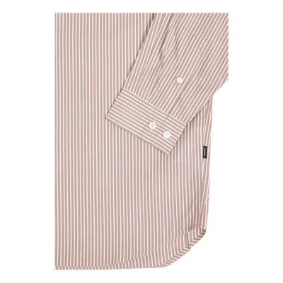 State Poplin Shirt Nougat Stripe Bloom