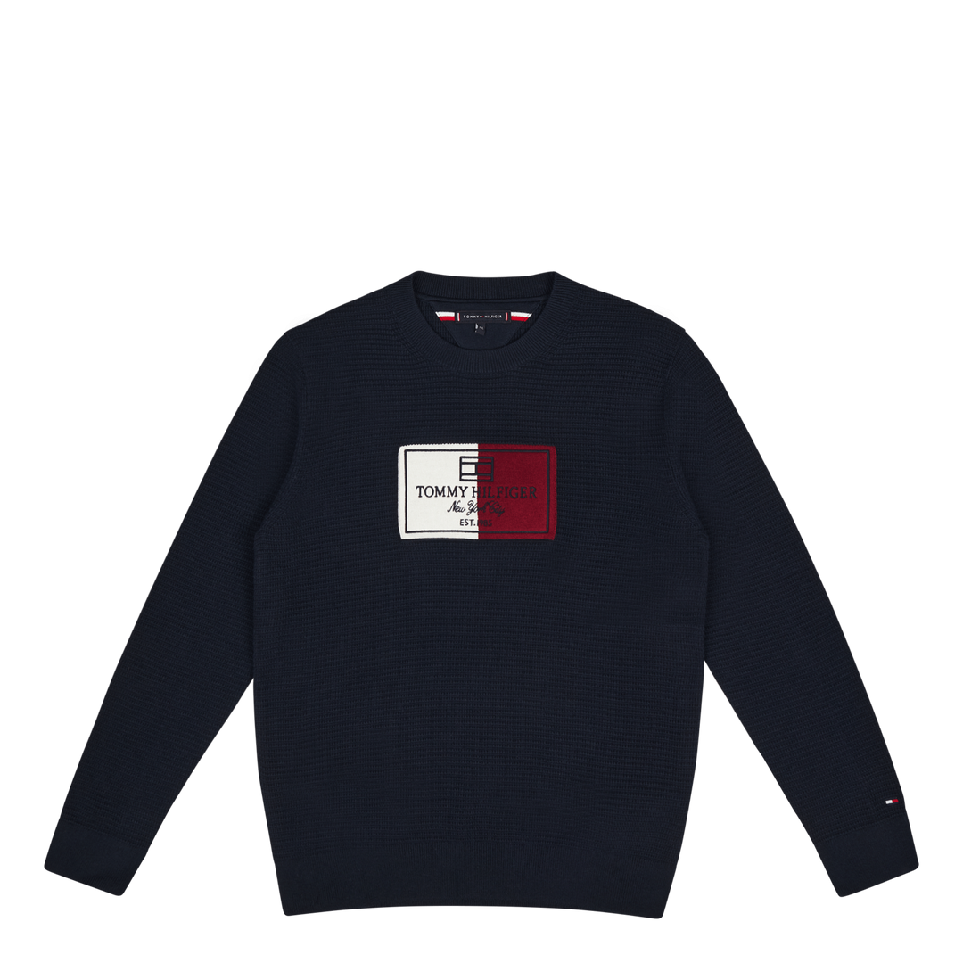 Tommy Hilfiger Flag Label Sweater Dw5 Desert Sky –