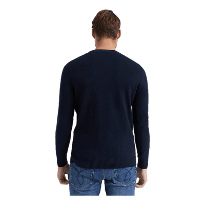 Cotton Merino Crew Jumper Dark