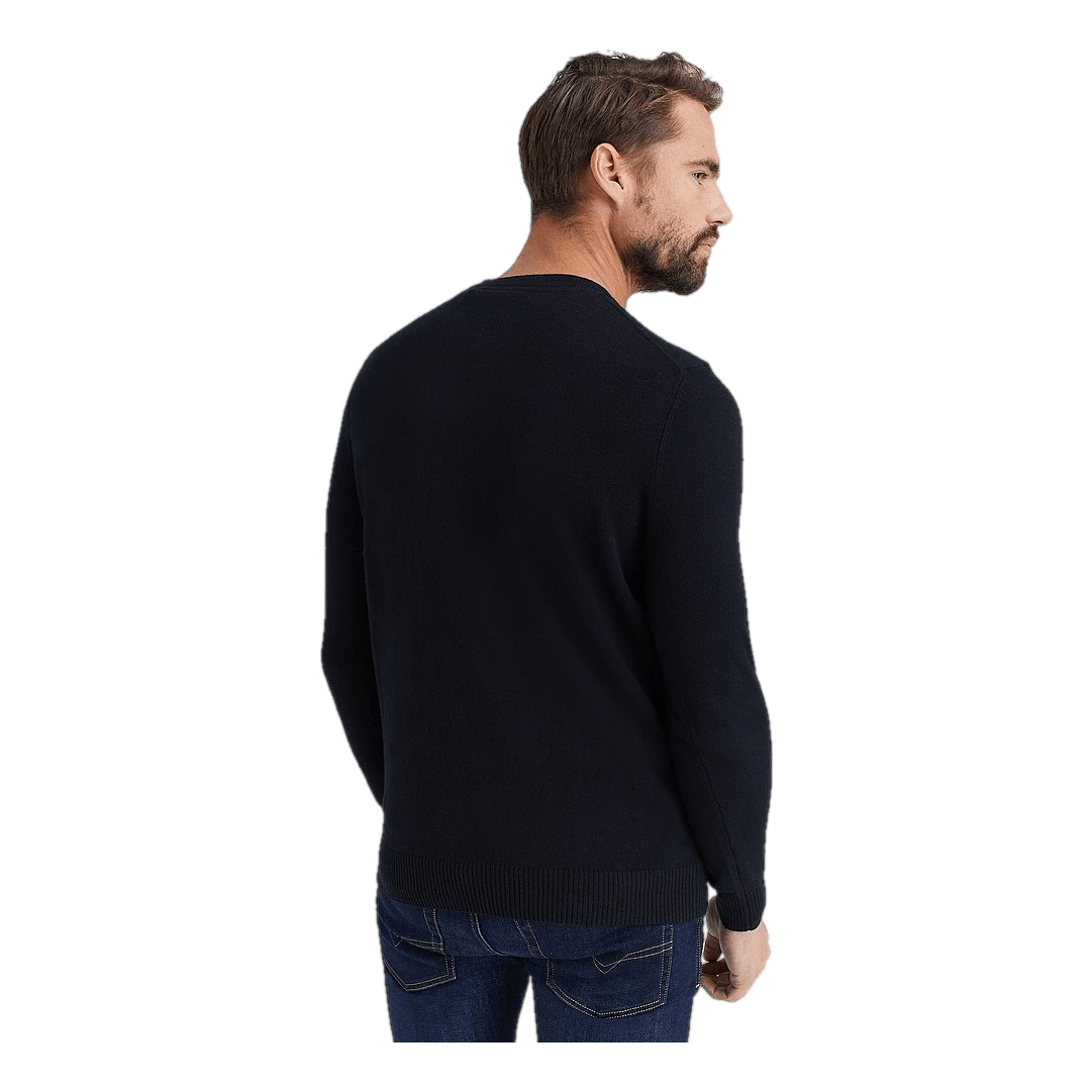 Cotton Merino Crew Jumper Jet