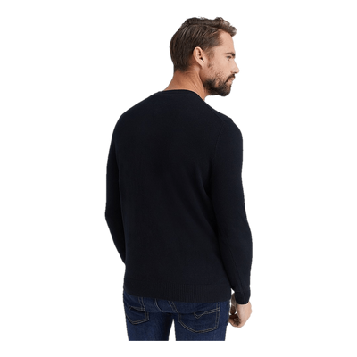 Cotton Merino Crew Jumper Jet