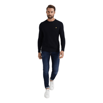 Cotton Merino Crew Jumper Jet