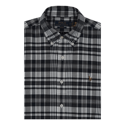 Custom Fit Plaid Oxford Shirt Grey Heather / Navy Multi