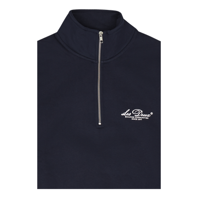 Les Deux Cedric Half-zip Sweatshirt Dark