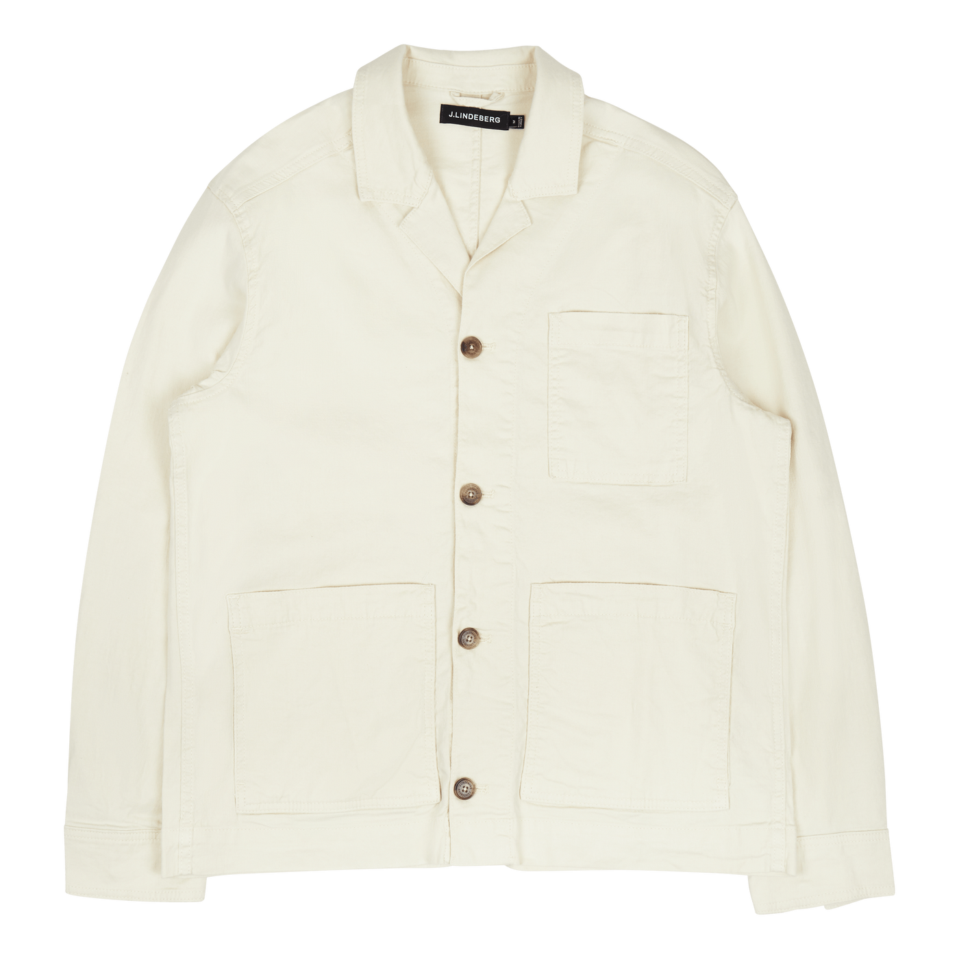 J.Lindeberg Errol Linen Workwear Overshirt E026 Turtledove