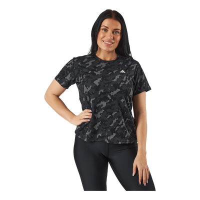 Own the Run Camo Running T-Shirt Black