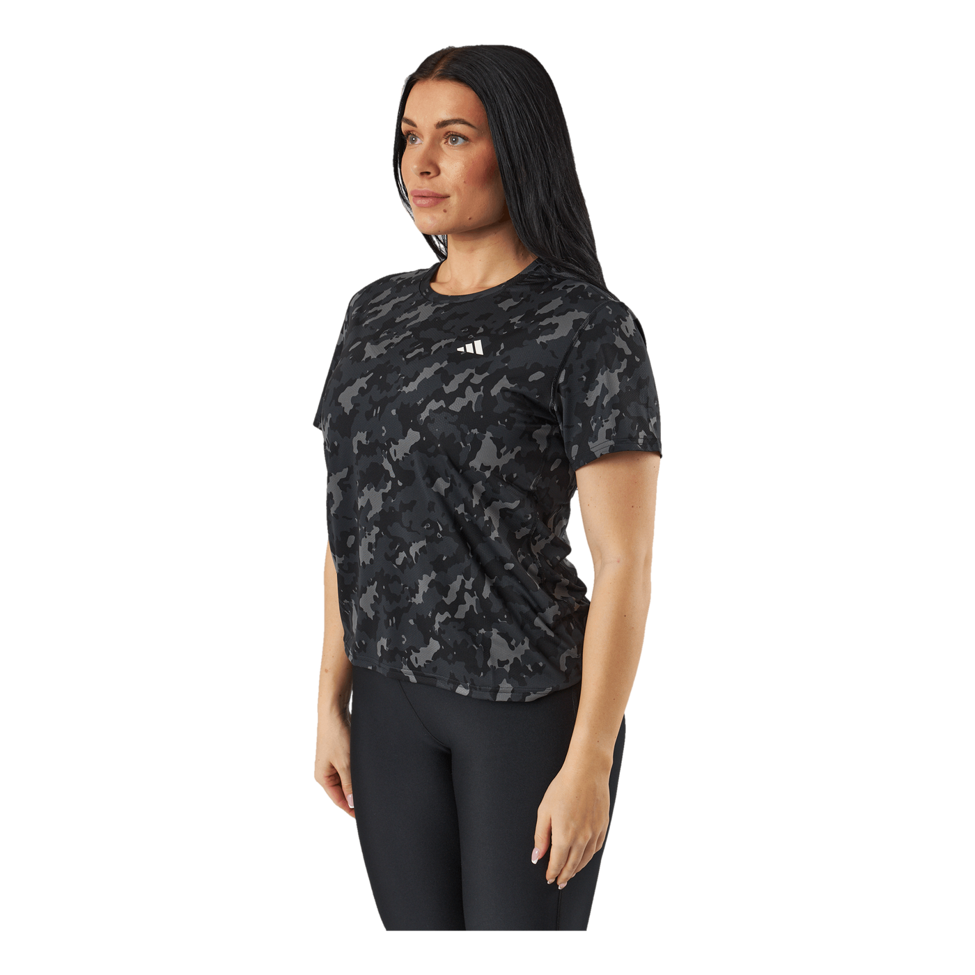 Own the Run Camo Running T-Shirt Black