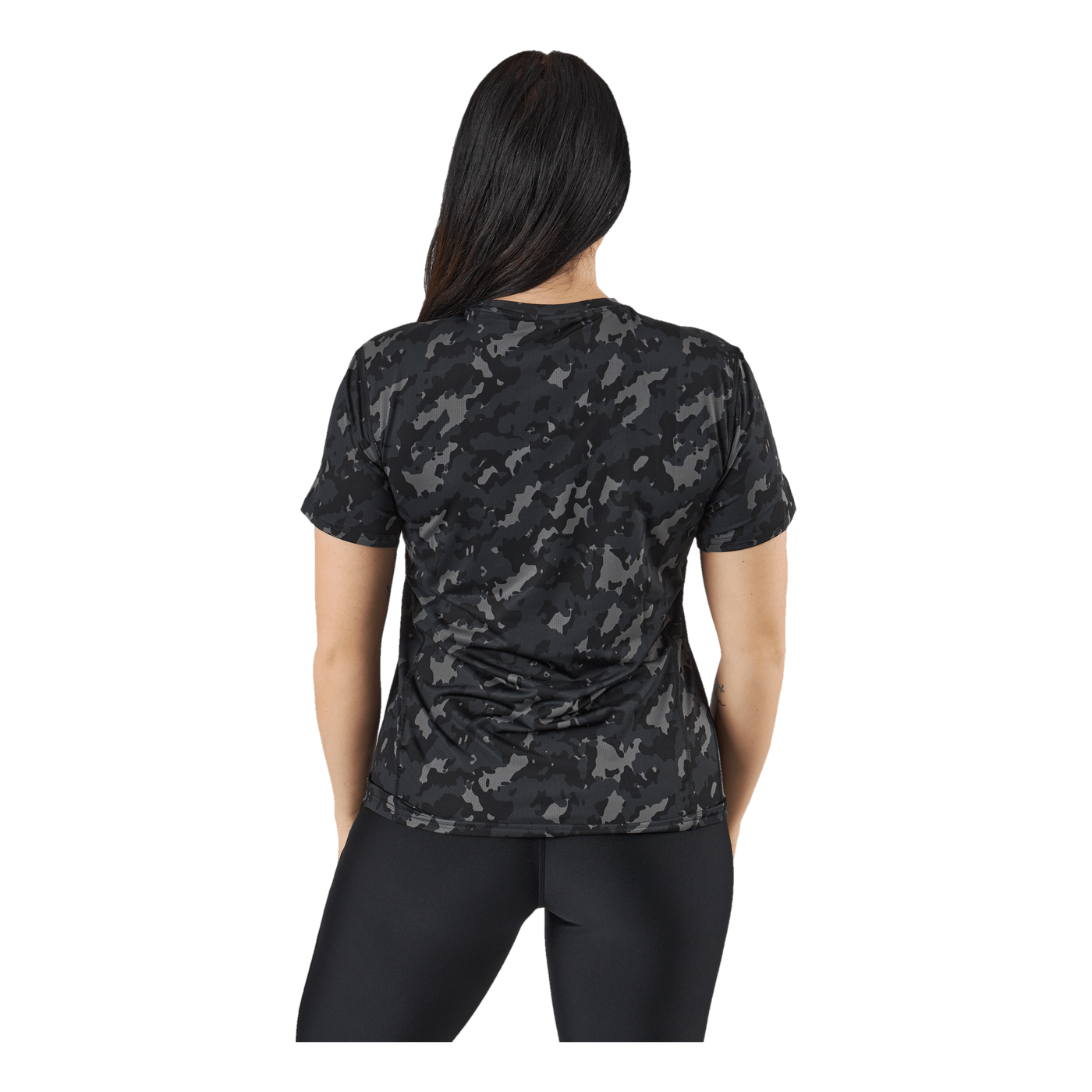 Own the Run Camo Running T-Shirt Black