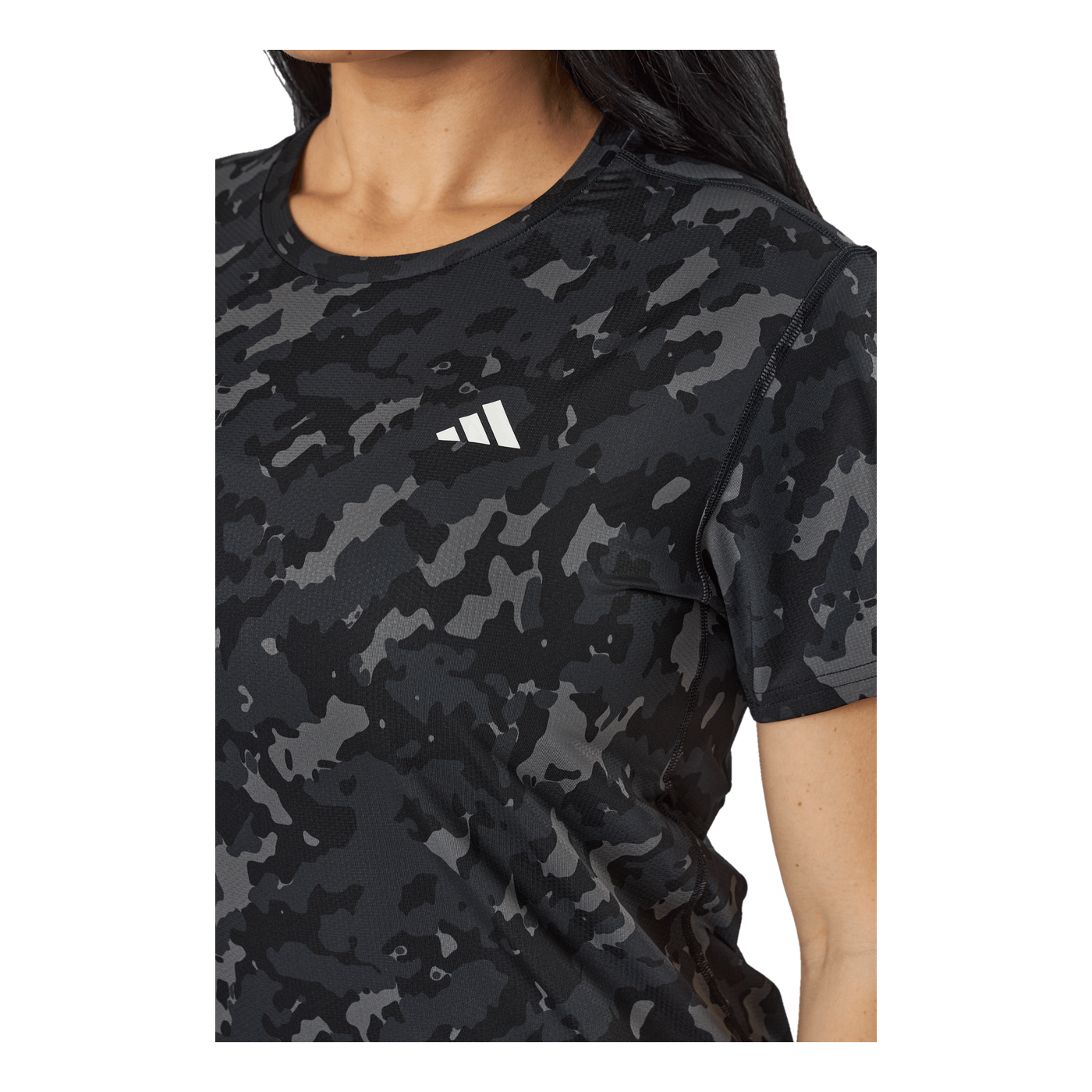 Own the Run Camo Running T-Shirt Black