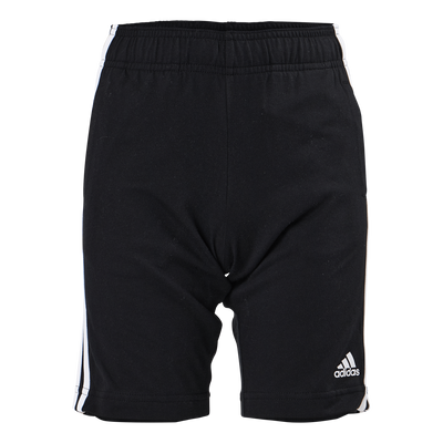 Essentials 3-Stripes Knit Shorts Black