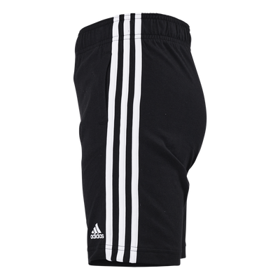 Essentials 3-Stripes Knit Shorts Black