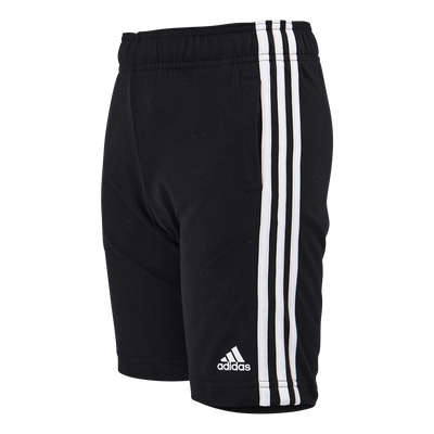 Essentials 3-Stripes Knit Shorts Black