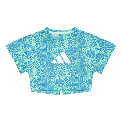 AEROREADY Animal-Print T-Shirt Easy Green